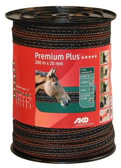 AKO Premium Plus schriklint BRUIN/ORANJE 2cm-200m