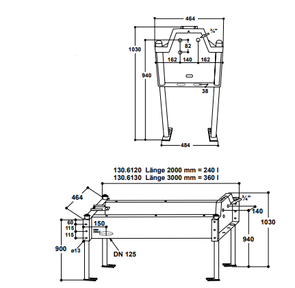 Volume drinkbak 2 mtr 240 ltr