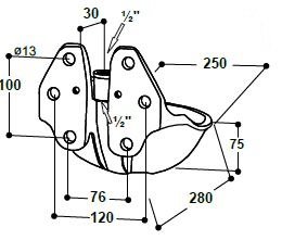 Drinkbak model 25 R 3/4" messing